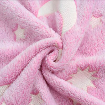 Glowing Moon & Star Print Throw Blanket