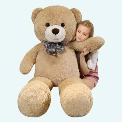 Giant Teddy Bear Plush with Bow Tie