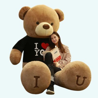 Giant Love Bear Stuffed Animal in T-Shirt
